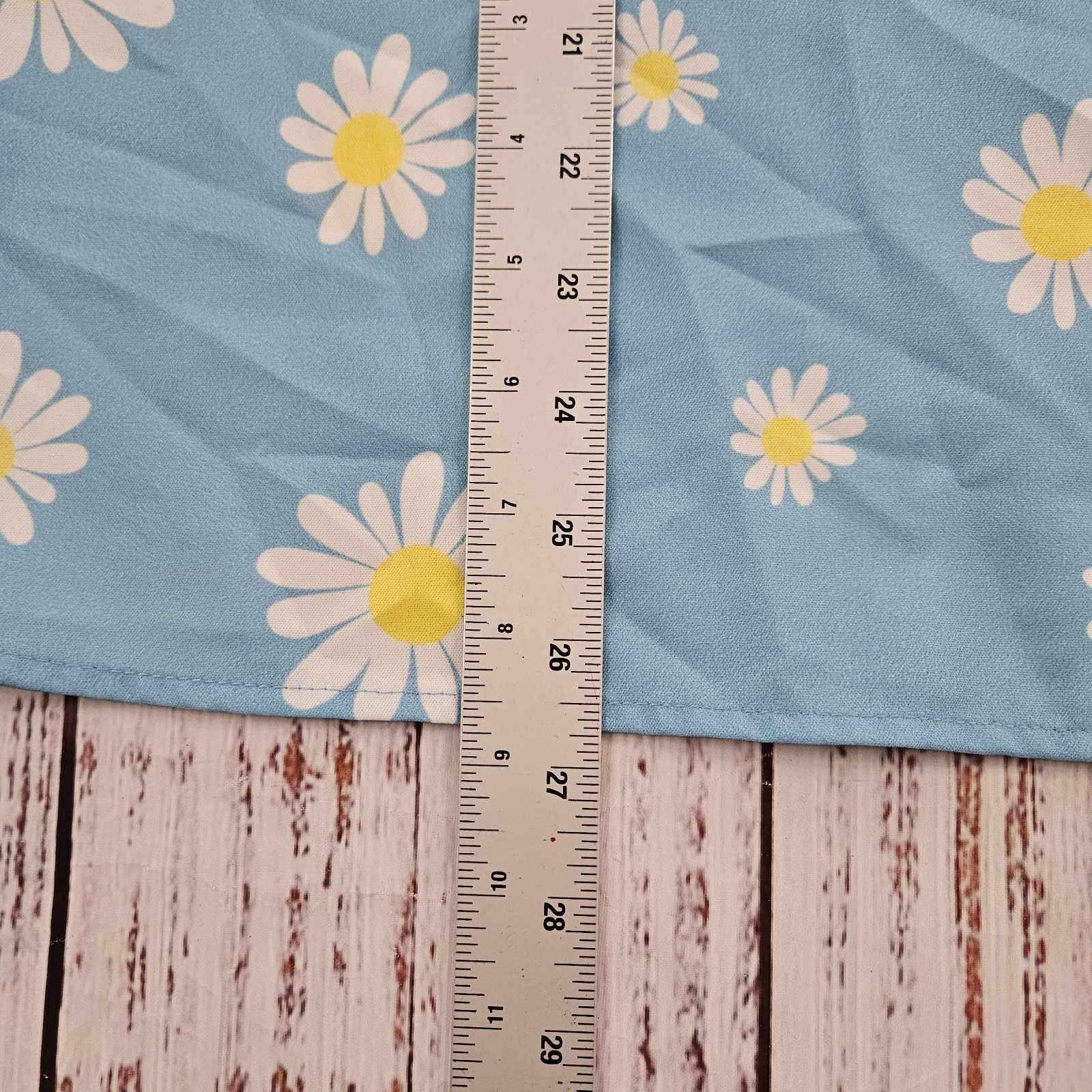 Luvamia Light Blue Daisy Print Ruffle Bell Sleeve Oversized Blouse Women’s M