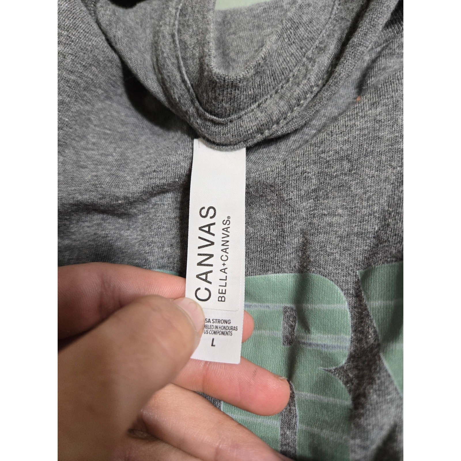 Bella canvas large women’s gray graphic tee