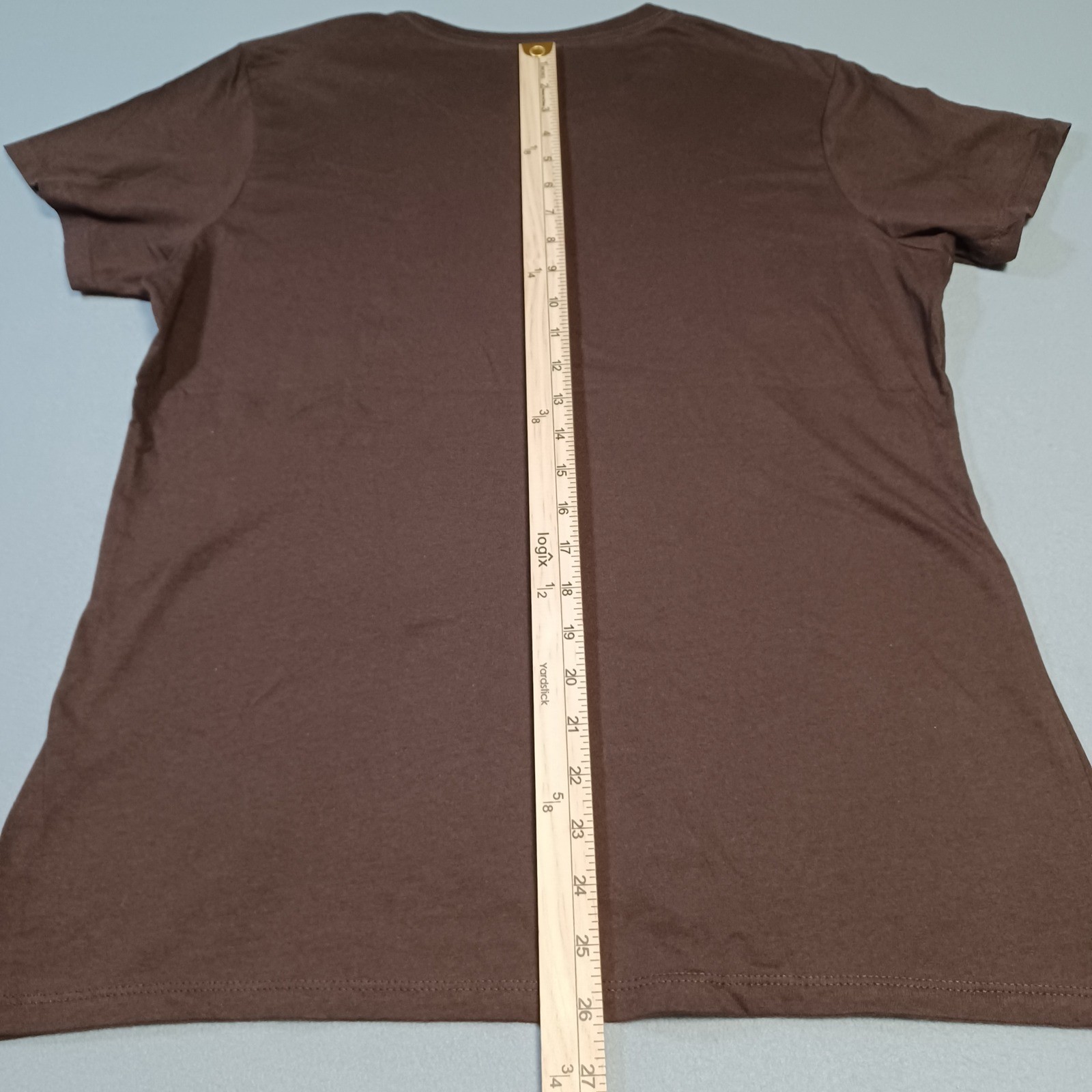 Port & Company I Love America USA Flag Graphic T-Shirt Brown Womens Large L