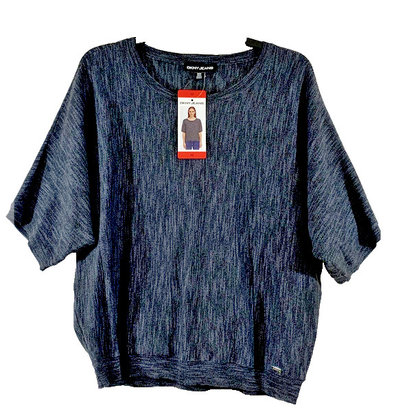 DKNY Jeans Women’s Dolman Sleeve Top(Charcoal Heathe,MEDIUM)NWT