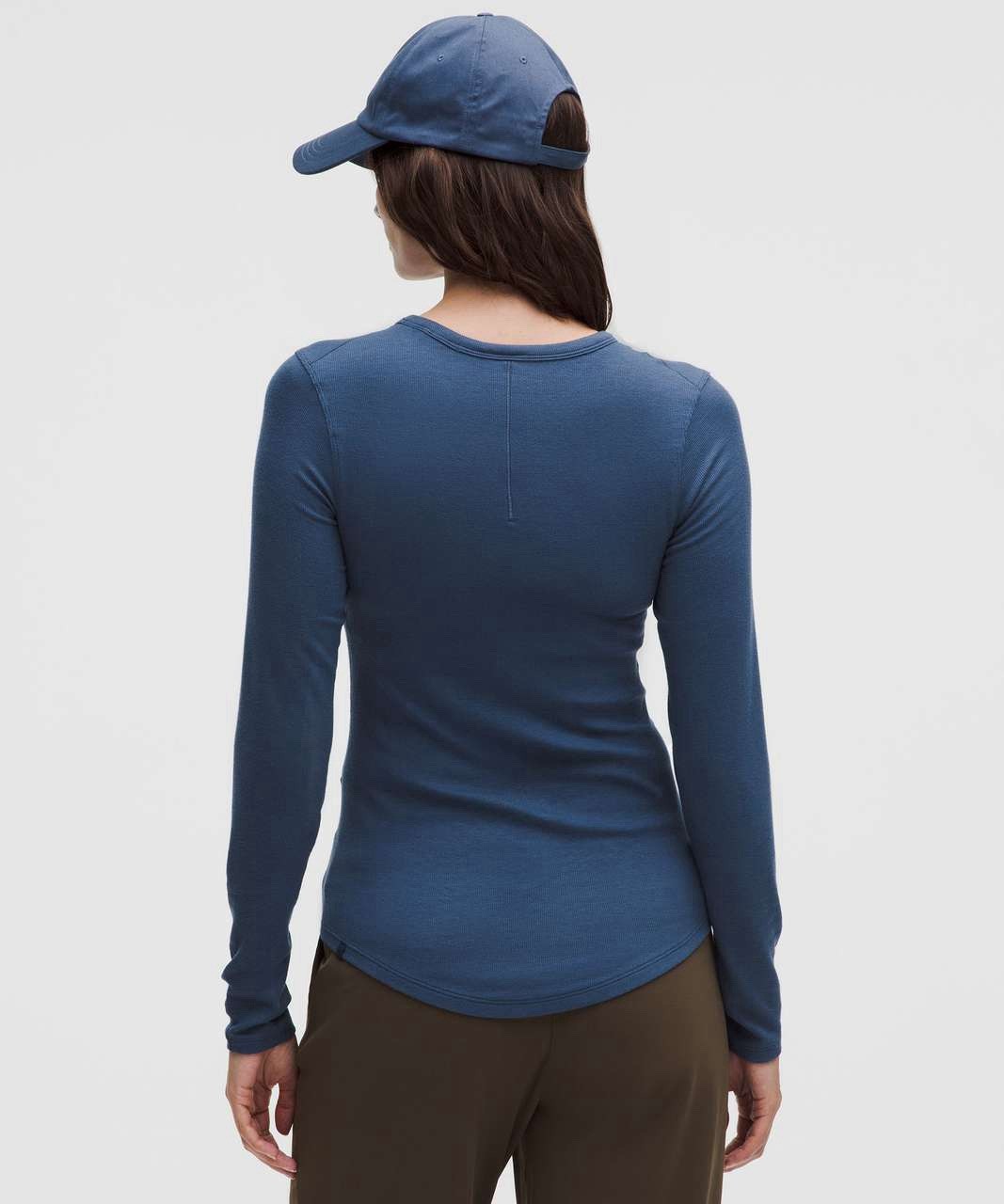 NWT lululemon Hold Tight Long Sleeve in Blue Twill sz 4