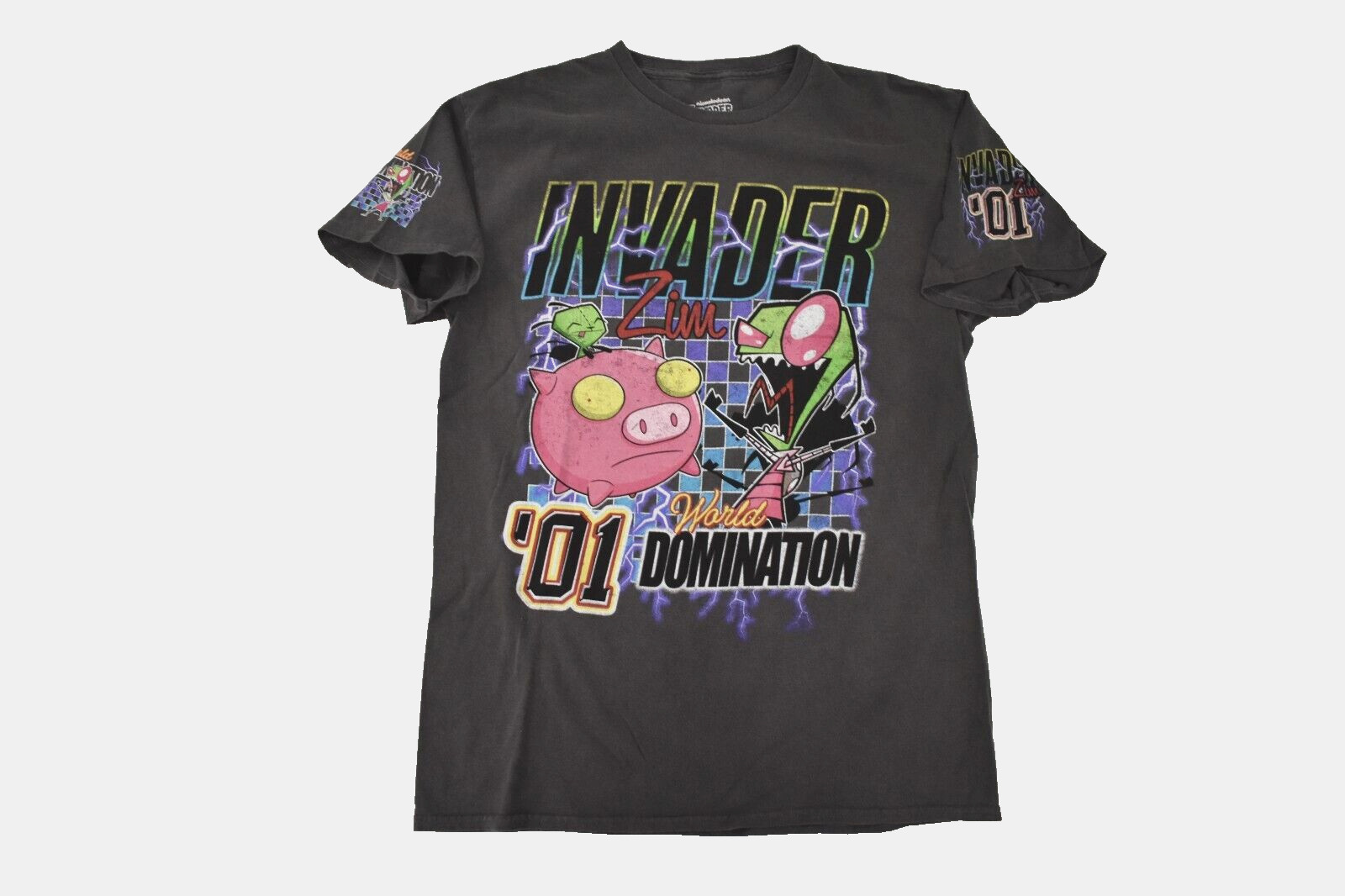 Invader Zim Juniors GIR Racing World Domination Boyfriend Fit Shirt New S, M