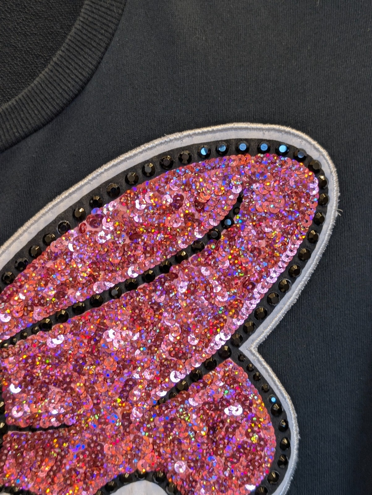 Pinko x Disney Daisy Duck Sweatshirt diamante sequin top size xs