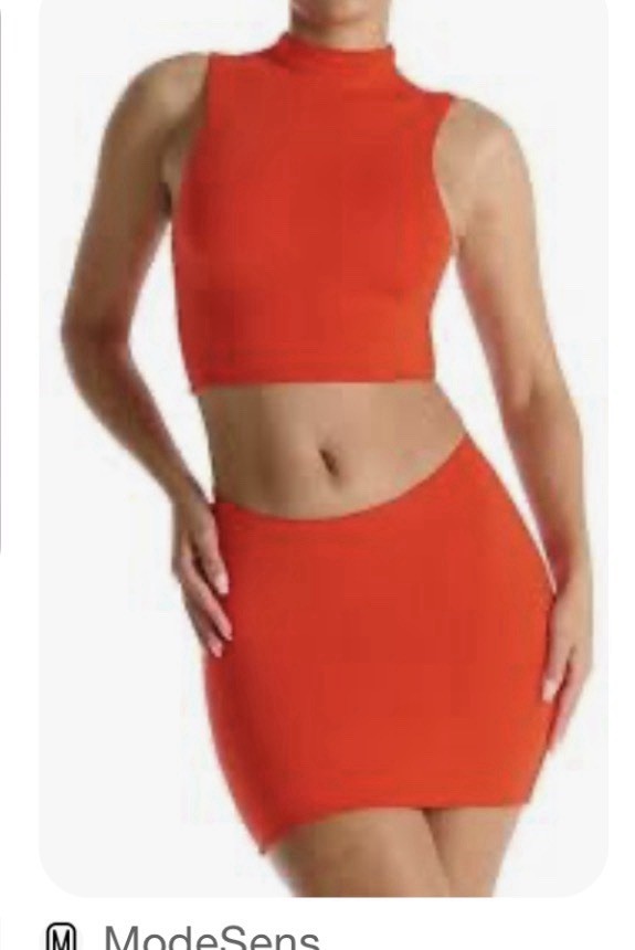 NWT Naked Wardrobe Womens Tank And Skirt Sz Small Bodycon Fit