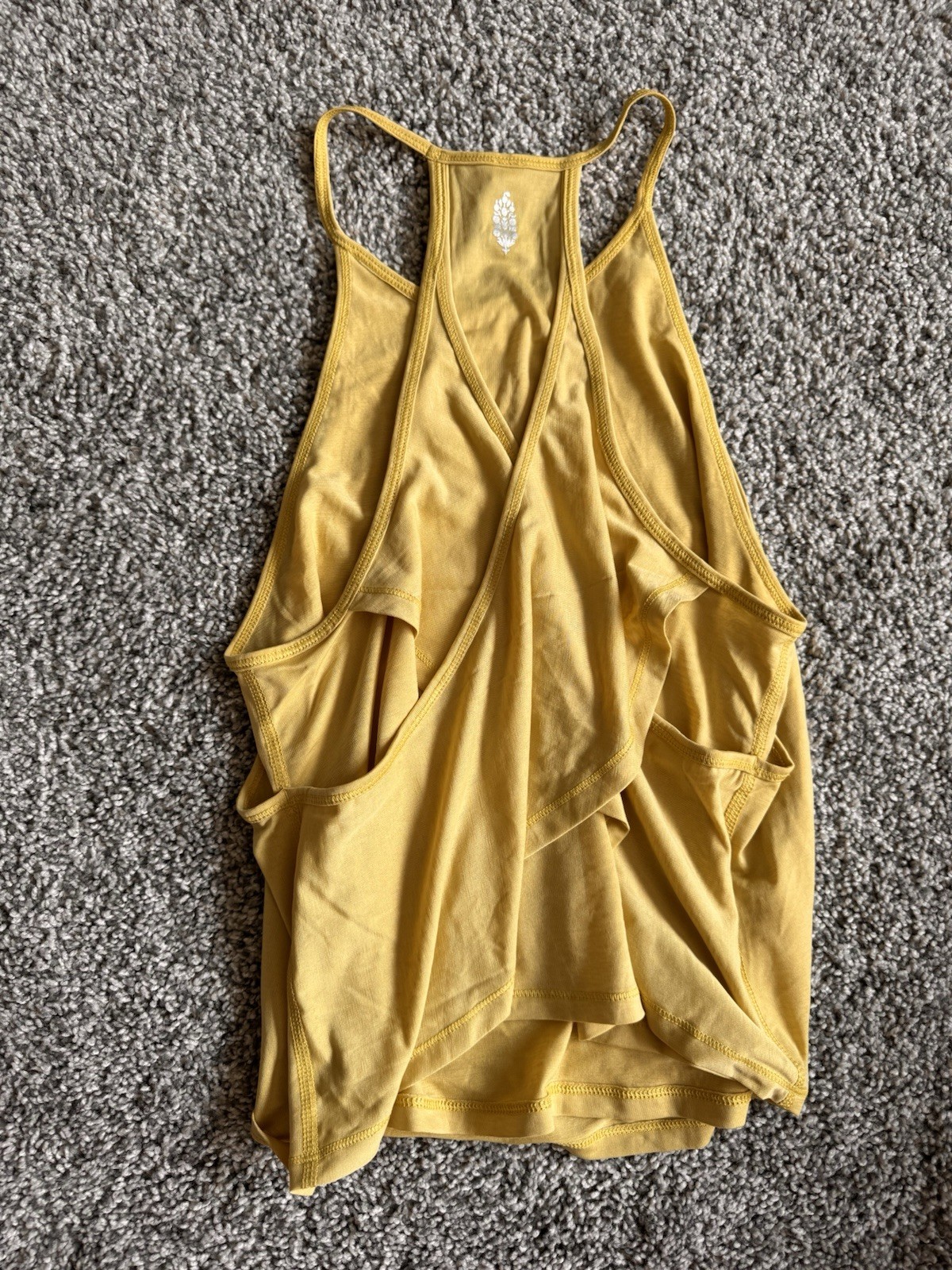 Free People Women’s Flowy Tank Spaghetti Strap Size Small Light Olive Green