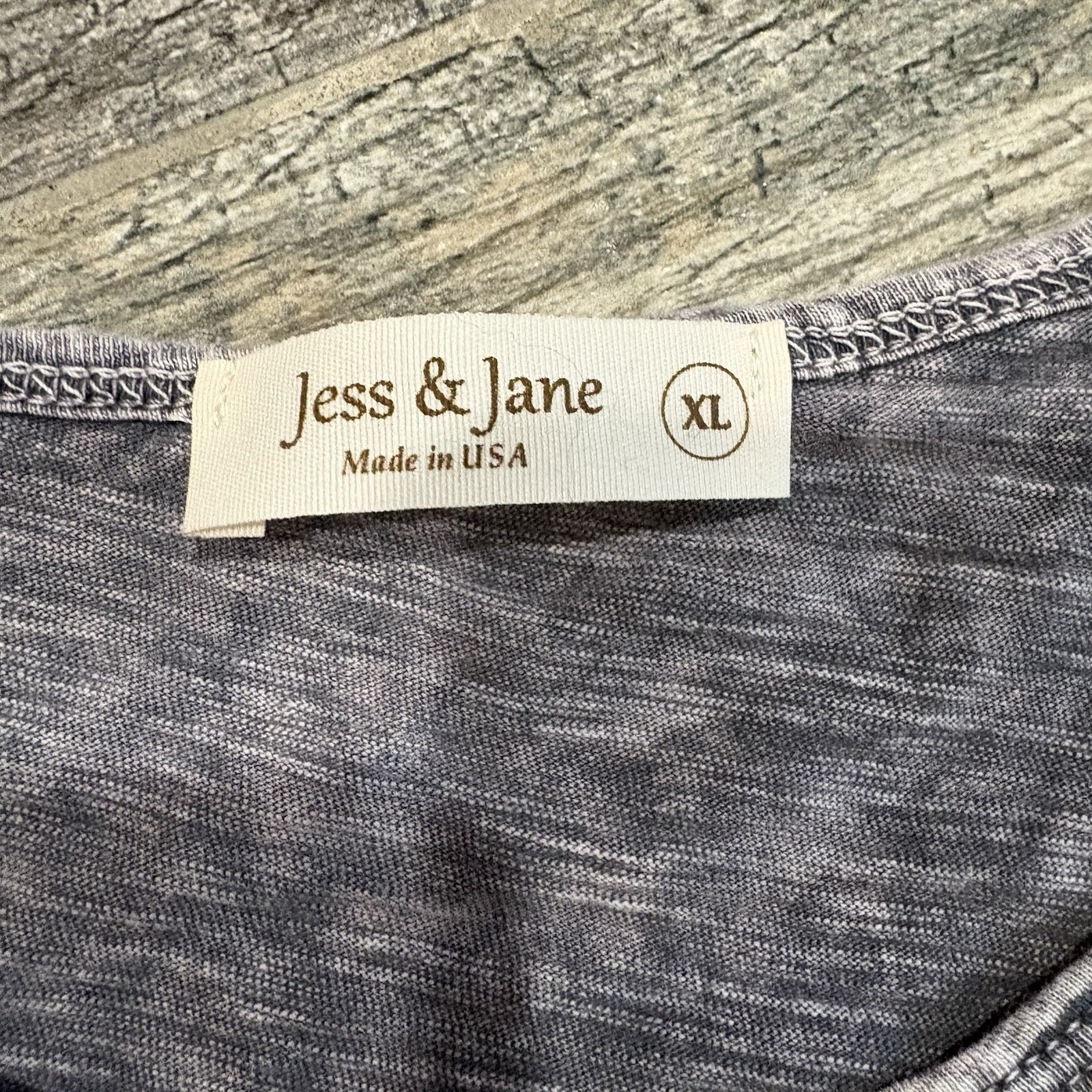 Jess & Jane Tunic Top Gray Mineral Wash Asymmetrical Boho Artsy Lagenlook Sz xL