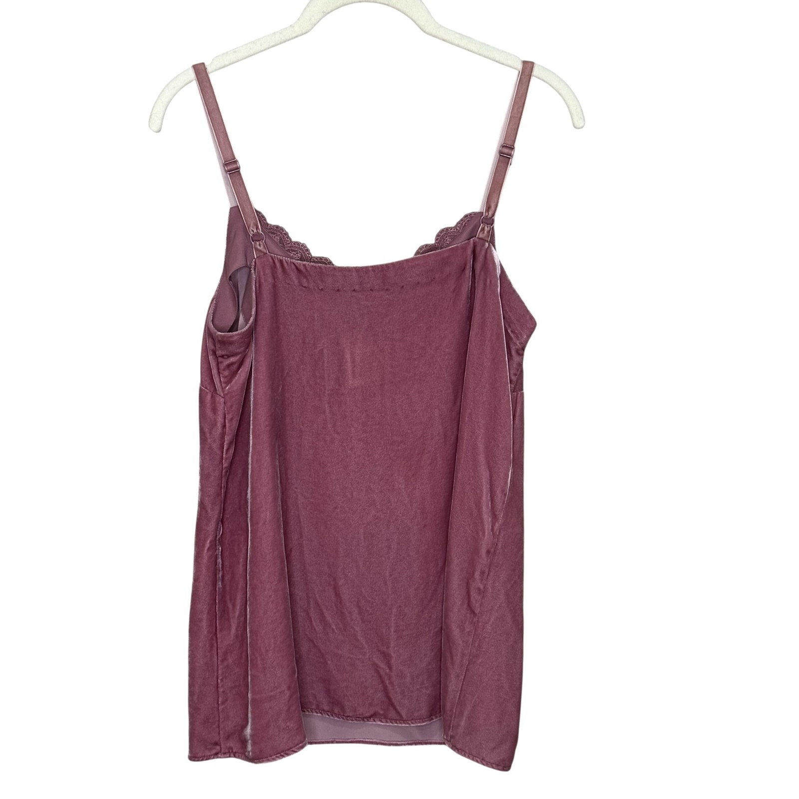 Sundance Camisole Womens XS Velvet Silk Lace Trim Adjustable Strap Tank Top NEW