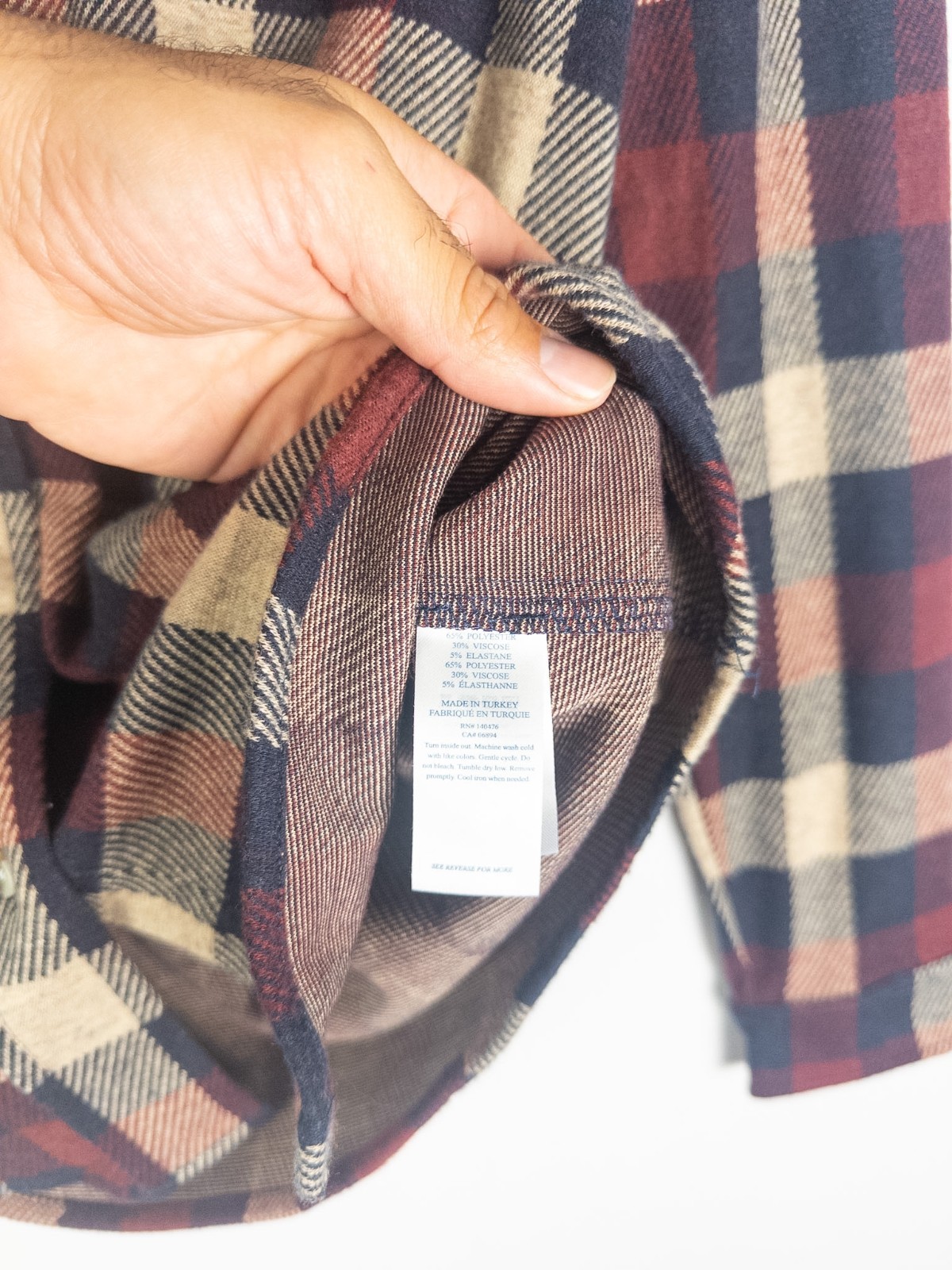 Faherty Legend Sweater Shirt Womens S Plaid Flannel Button Up Red Navy Tan