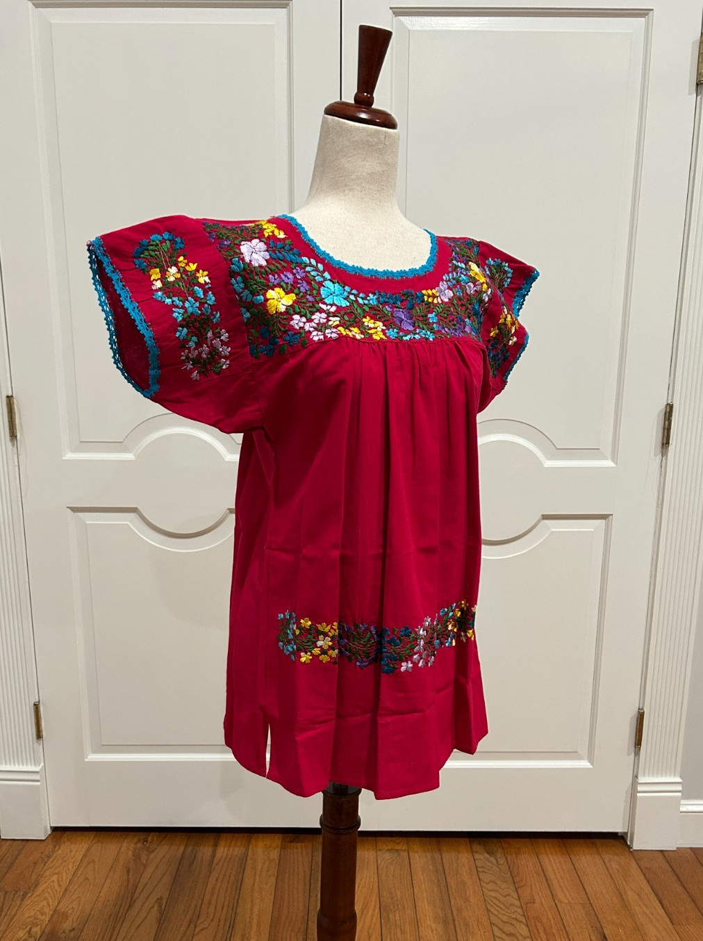 Sandra Blouse From San Antonino Oaxaca mexico. Artisan Top, Boho, short sleeve.