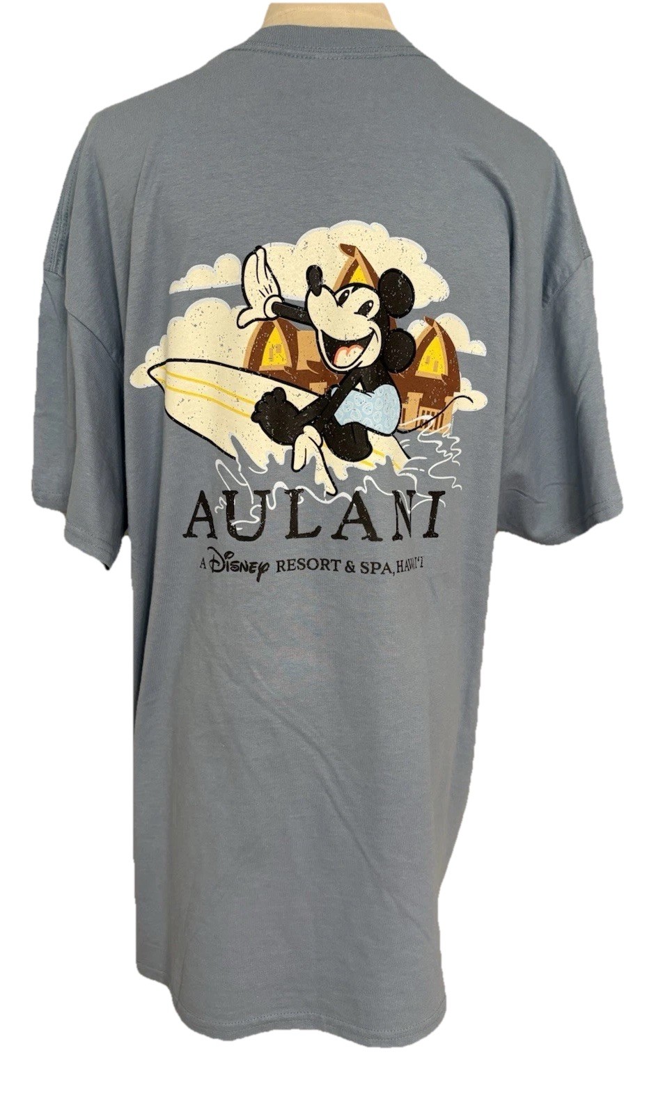Disney Aulani Resort & Spa Hawaii Mickey Mouse Blue T-shirt Aloha XL Unisex