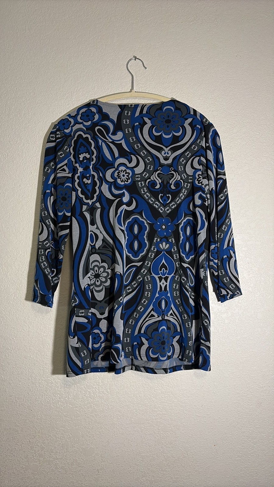 AB Studio Vintage Y2K Empire Waist Paisley Tunic Top – Size XL