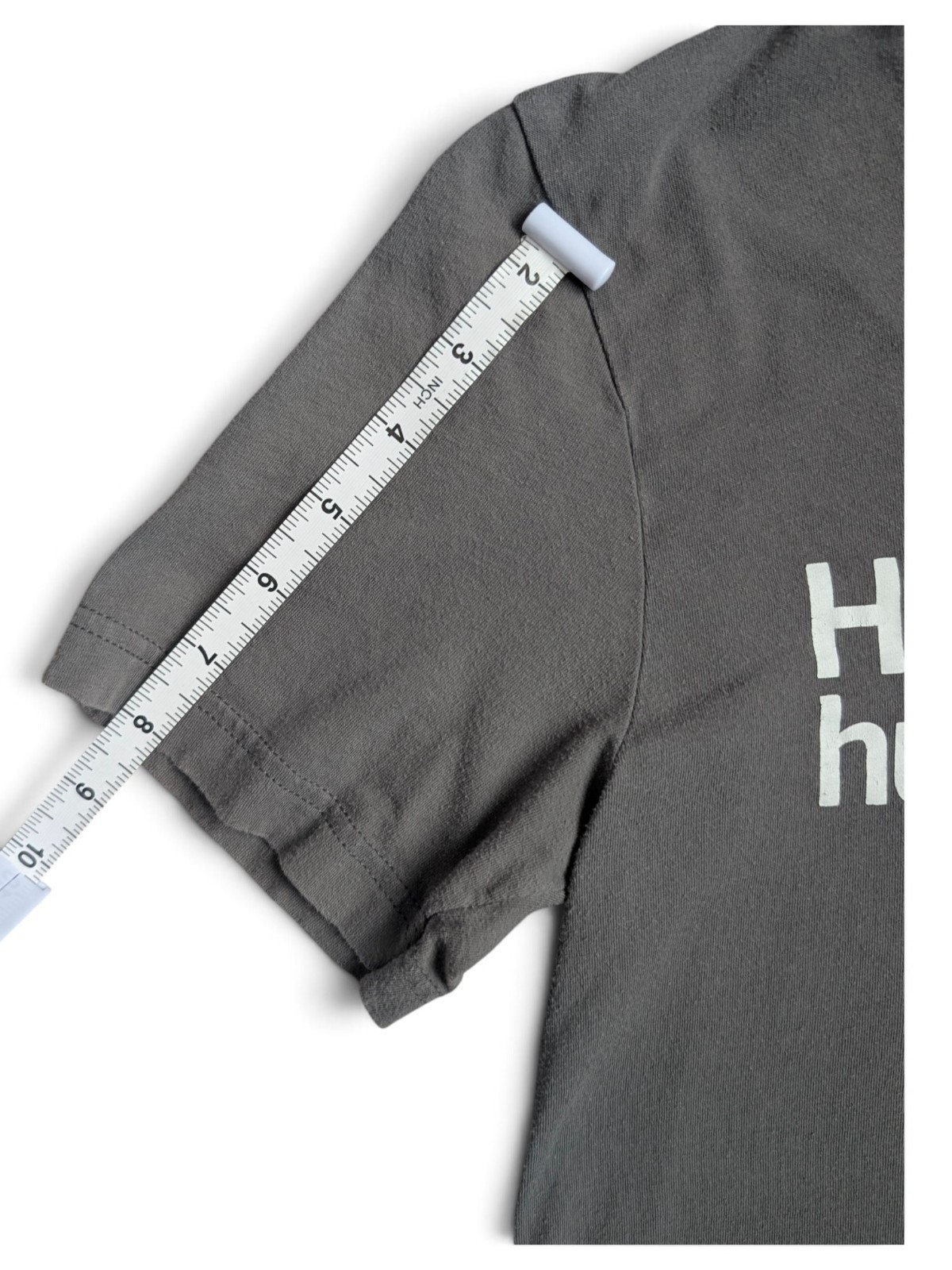 Bella + Canvas Womens Gray Cotton Jersey Hello humankindness Graphic Tee S
