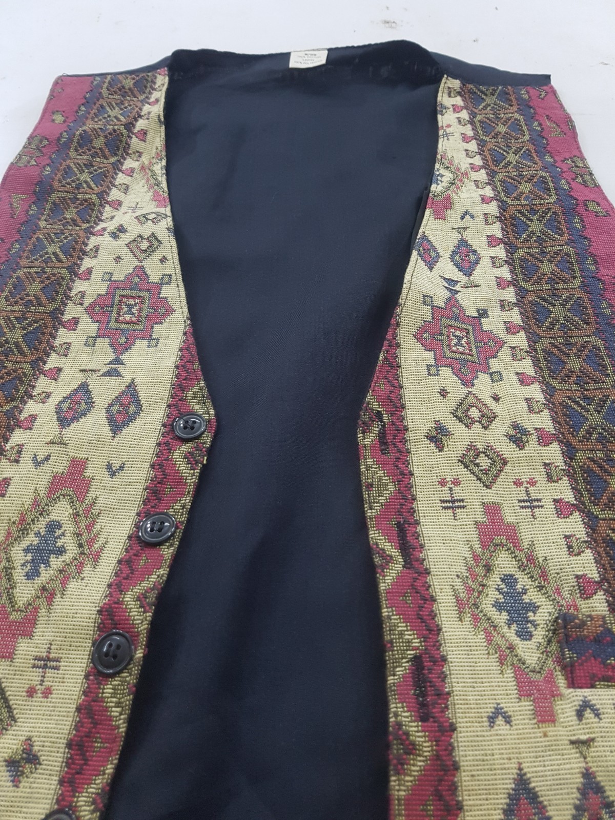 Vintage Hand Embroidered Beautiful Traditional Multicolor Aztec Vest 52×51 cm