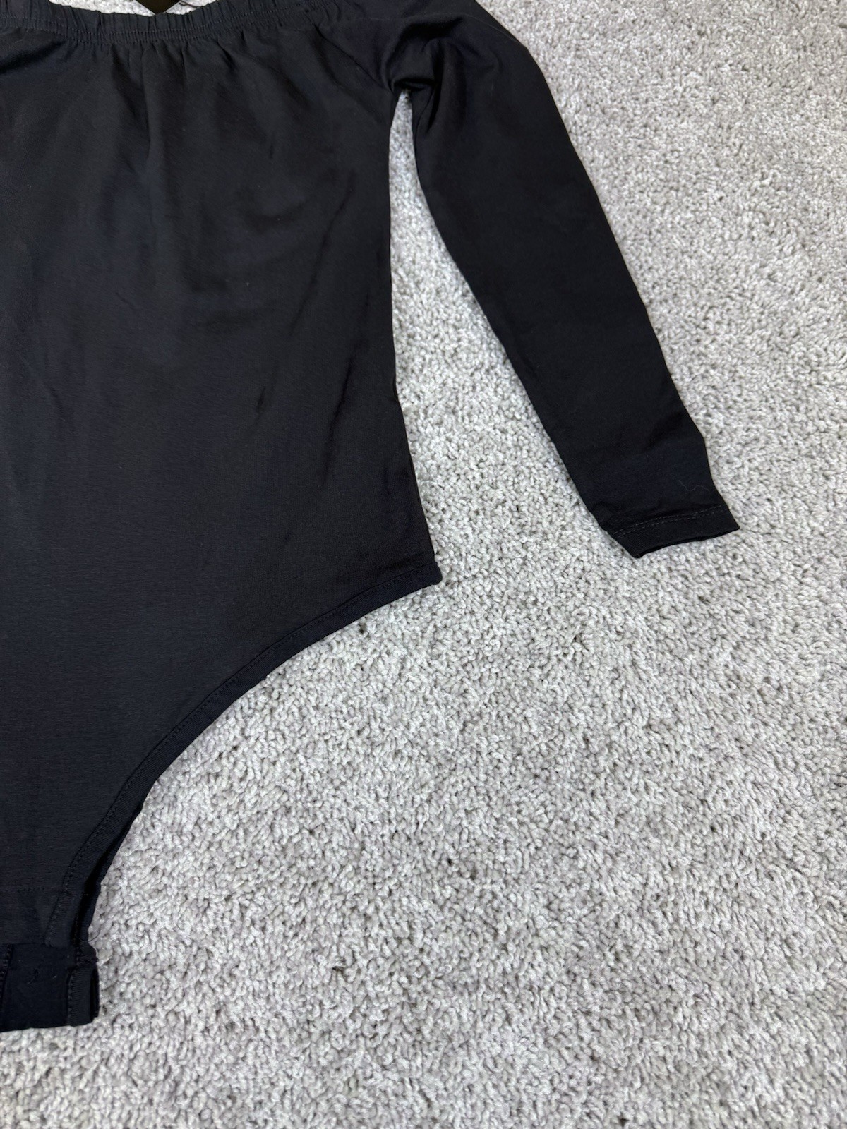 NWT Nasty Girl Body Suit Size 10 Black Long Sleeve Cotton