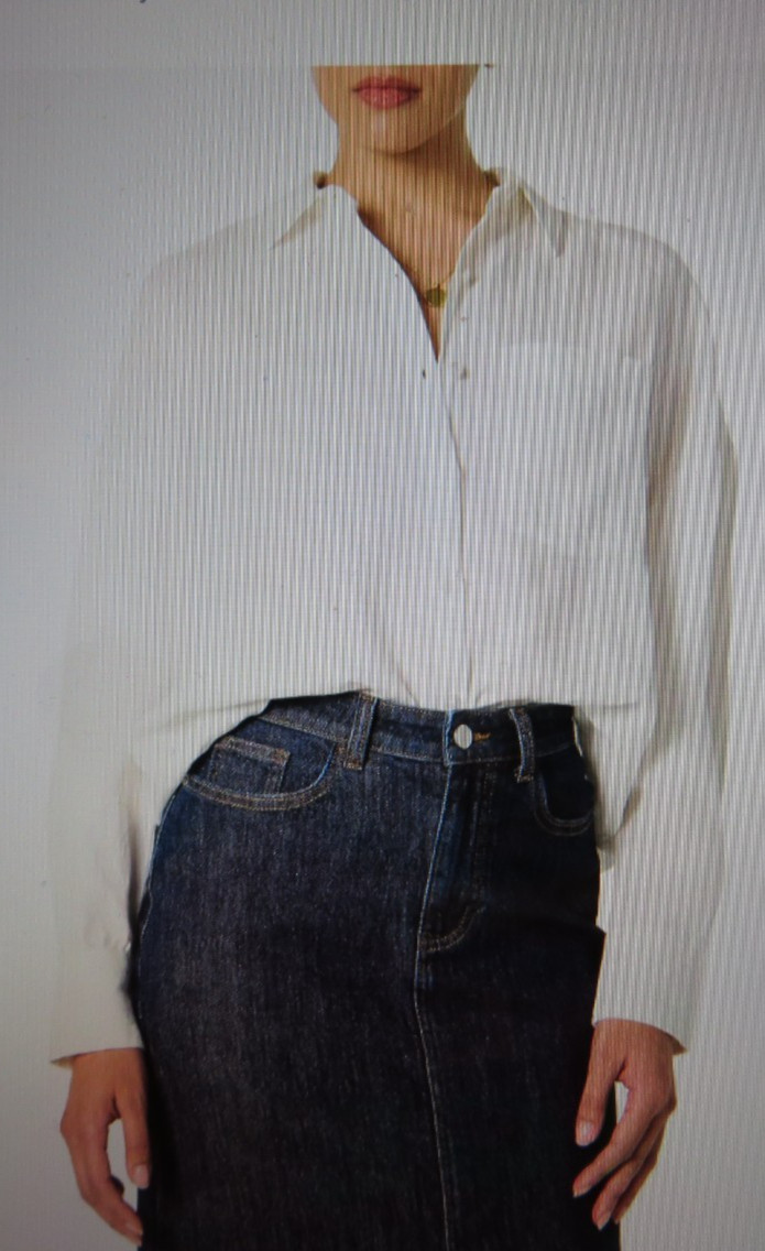 NWT The Drop Avilia Linen Button Down Shirt Women White size S