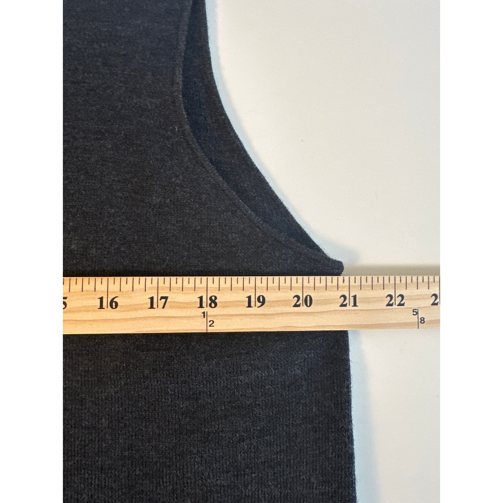 NWT Eileen Fisher Fine 100% Merino Wool Knit Shell Tank Top Charcoal Gray Sz XL