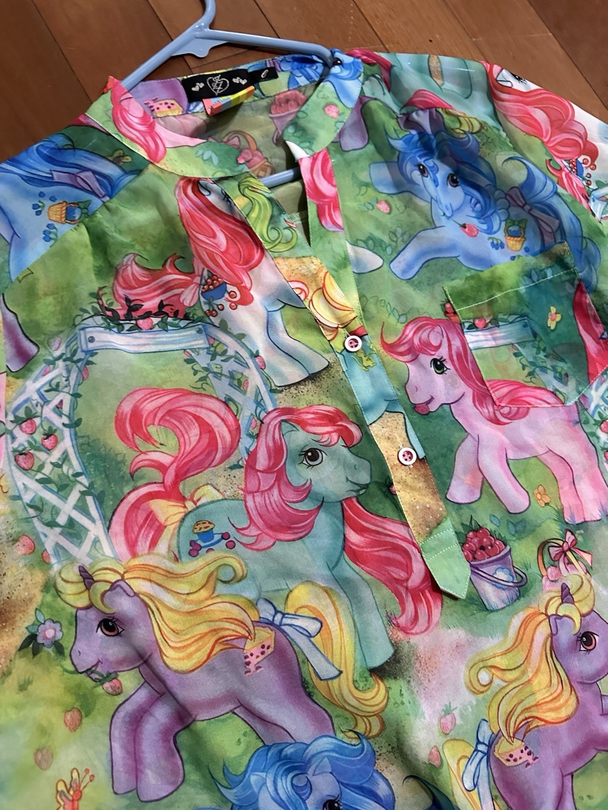 HTF! My Little Pony lightweight Layer Shirt MLP light G1 Adult Blouse Large L