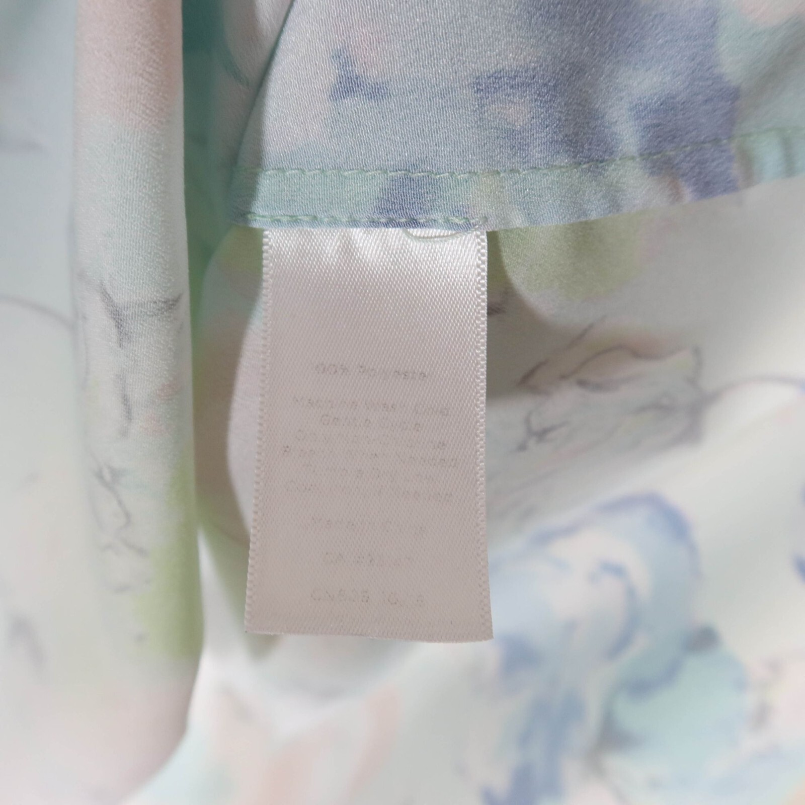 TALBOTS Pastel Watercolor Floral Henley Sleeveless Silky Tank Top Size 22WP