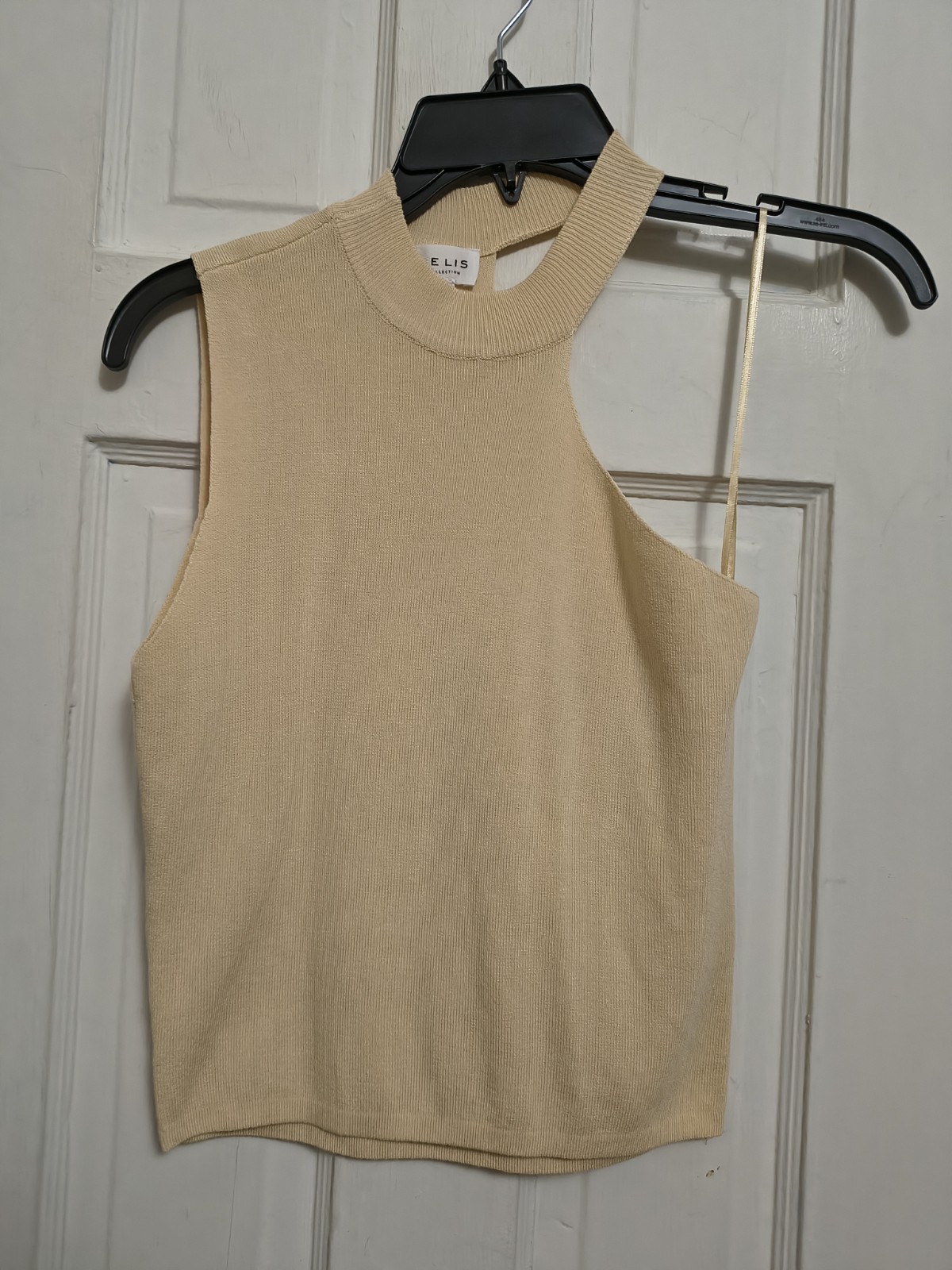 Women’s Le Lis S Halter Neck Crop Tank Top One Shoulder Sleeveless Cami Shirt C6