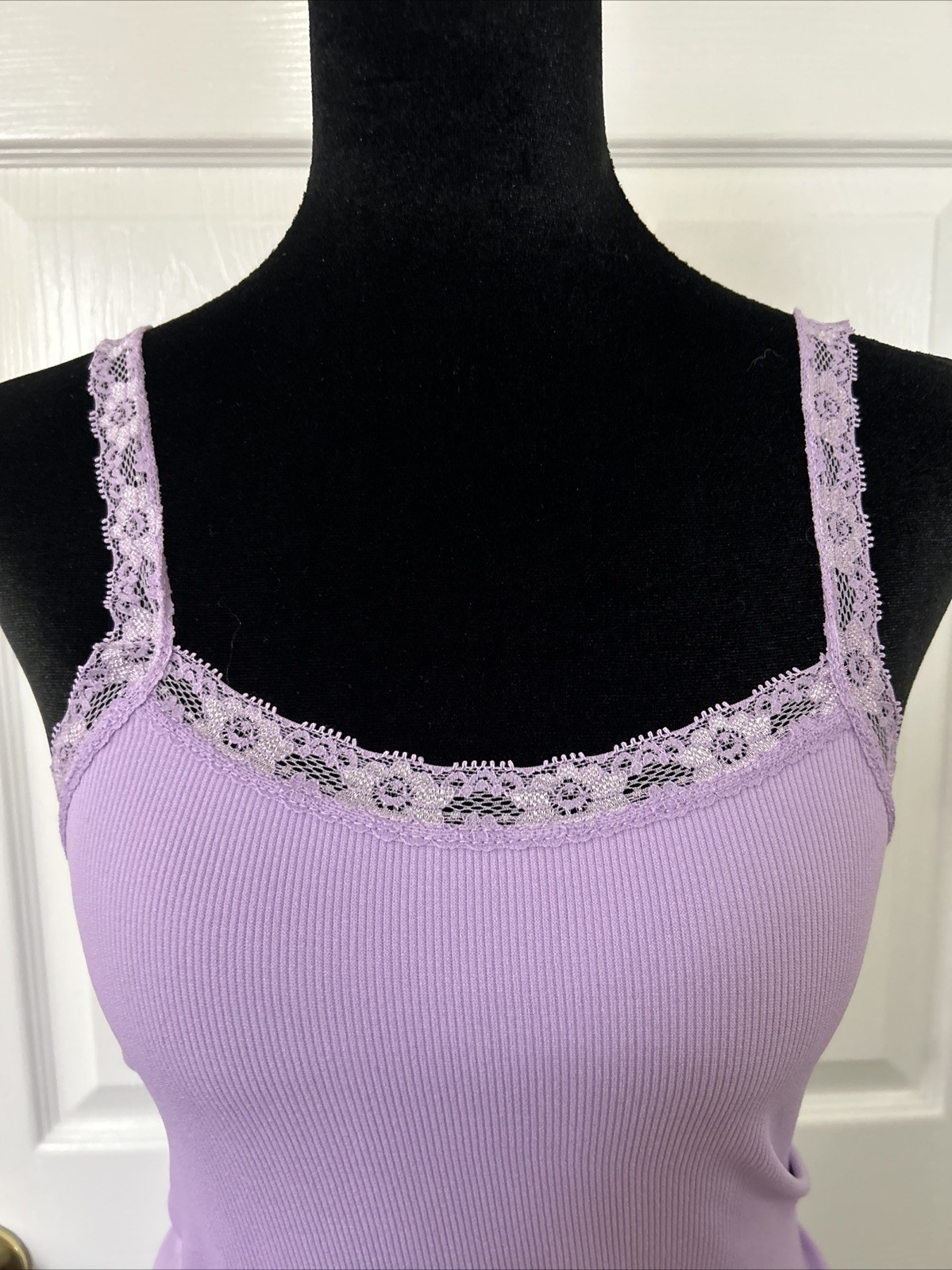 Emme Jordan Y2K Lace Trim Must Have Preppy Cami Large/XL Purple 90s Classic