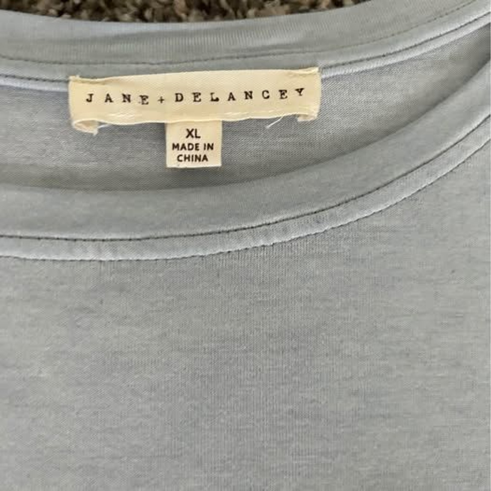 Jane Delancy XL blue/gray shirt