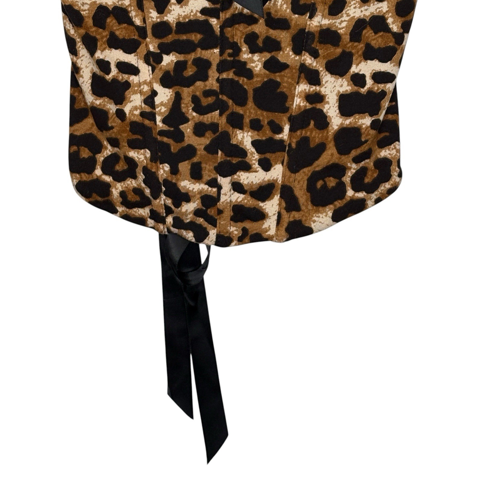 Dolls Kill Leopard Lace Up Corset Bustier XS Halloween Cosplay Trickz N Treatz