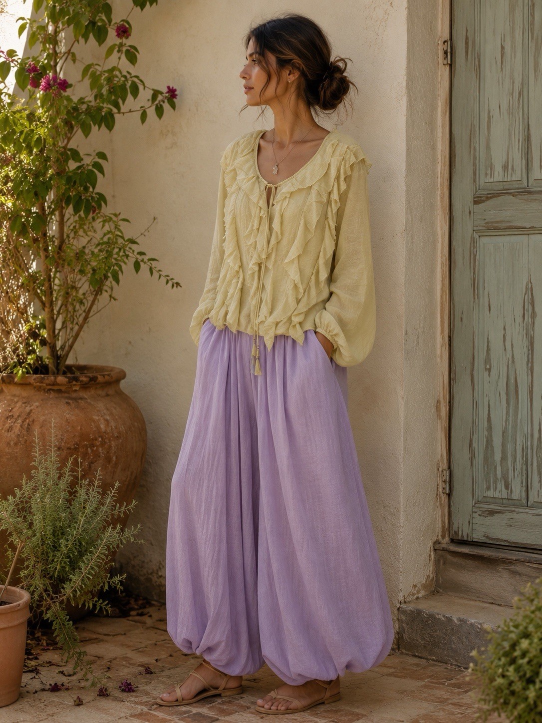 NWT Carolyn Taylor Women’s Ruffle Blouse Size L