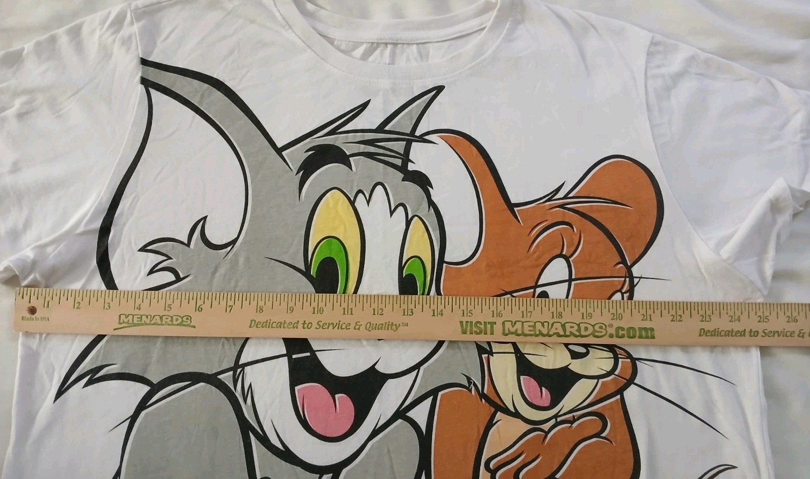 Tom & Jerry Vintage Classic 90s Retro Cartoon 2XL Cotton Graphic Tee Shirt