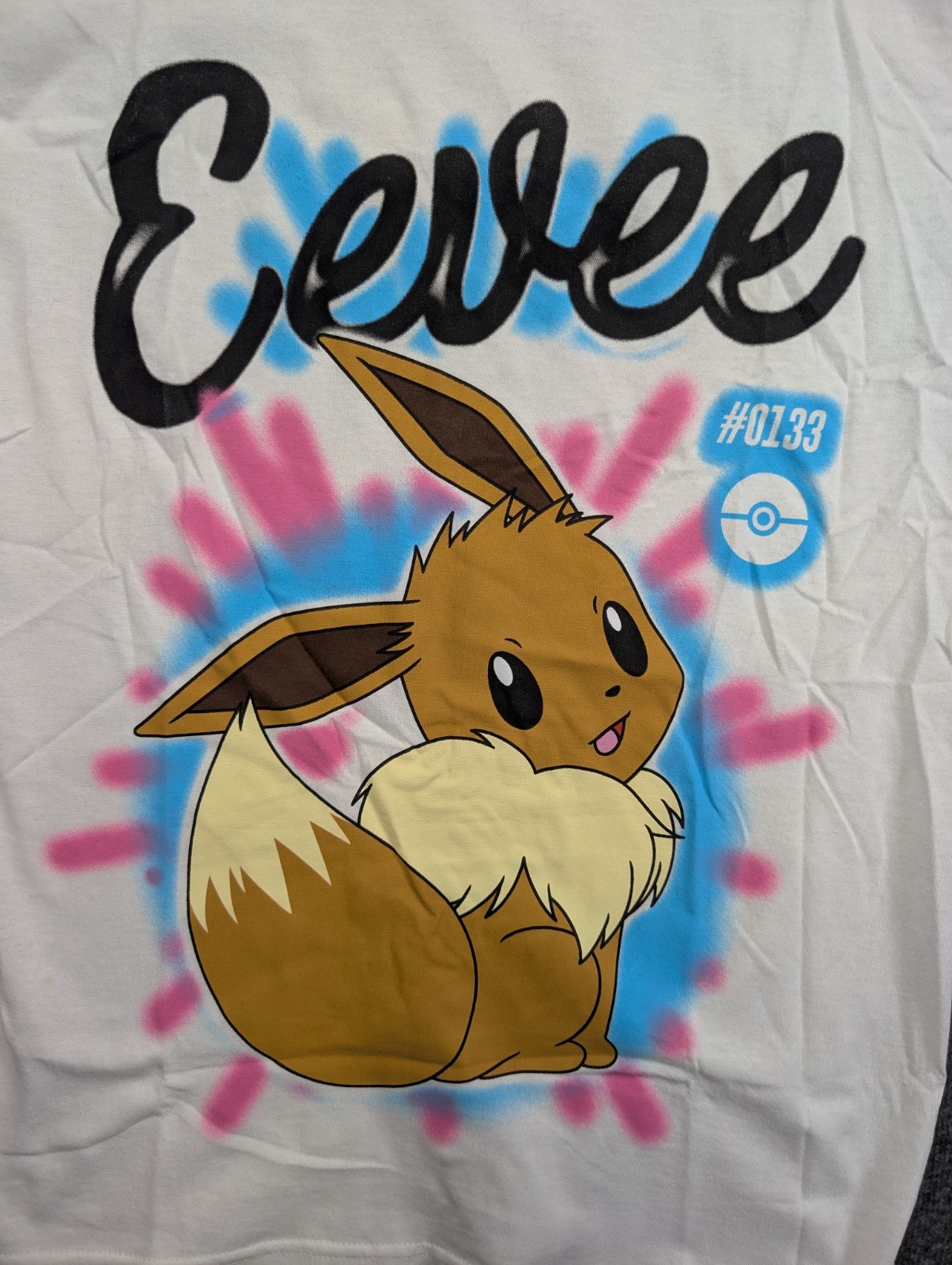 Rue 21 White Graphic Tee Pokemon Eevee Size Small Ships Same Day*