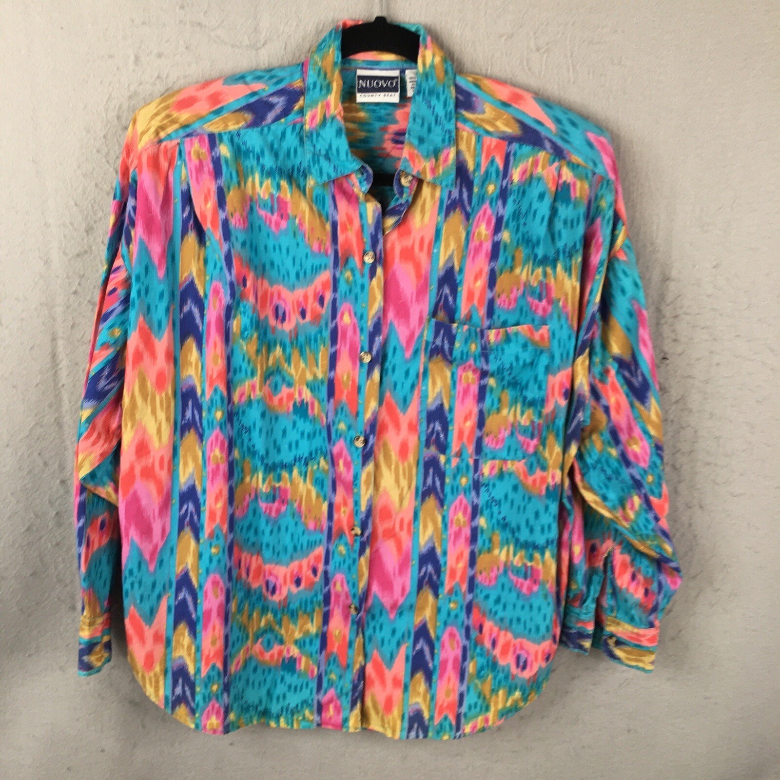 Vintage Nuovo County Seat Top Womens M Aztec Navajo Rodeo Ranch Western Cowboy