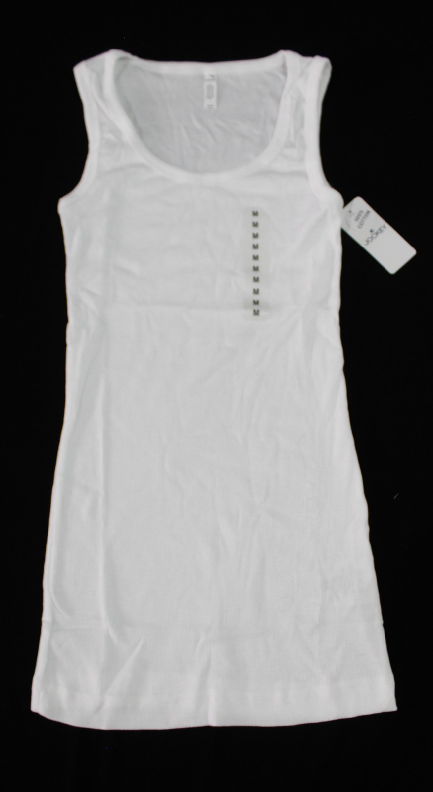 Jockey Women’s 100% Breathable Cotton Ribbed Tank Top NN7 White Medium NWT