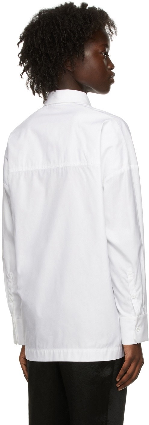 Max Mara Leisure White Cotton Lyocell Rispoli Button Down Shirt EUC 6
