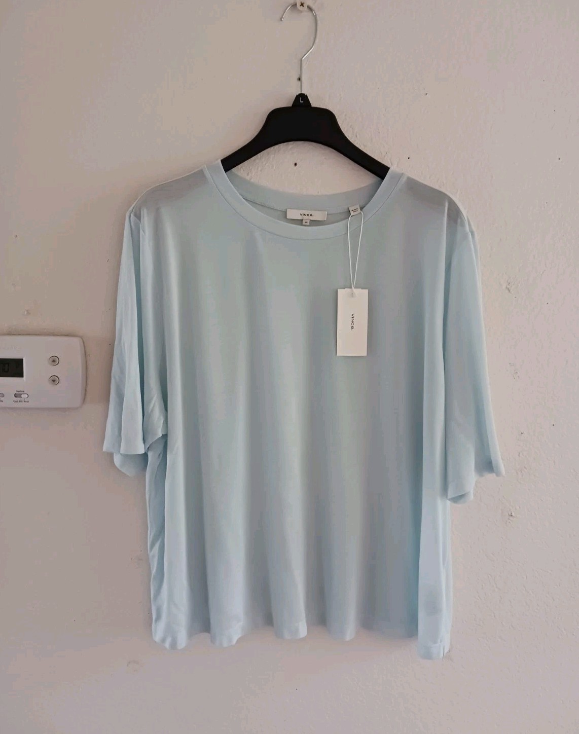 Vince Elbow Sleeve Lightweight Crewneck Top