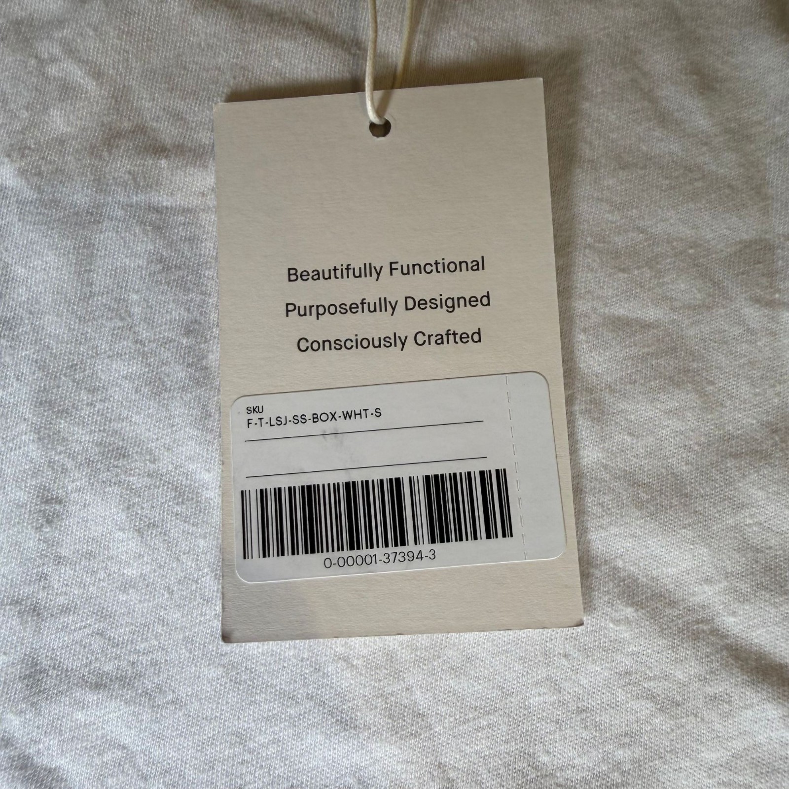 Everlane The Cotton Linen Box Cut Tee No Pocket White Size Small NWT