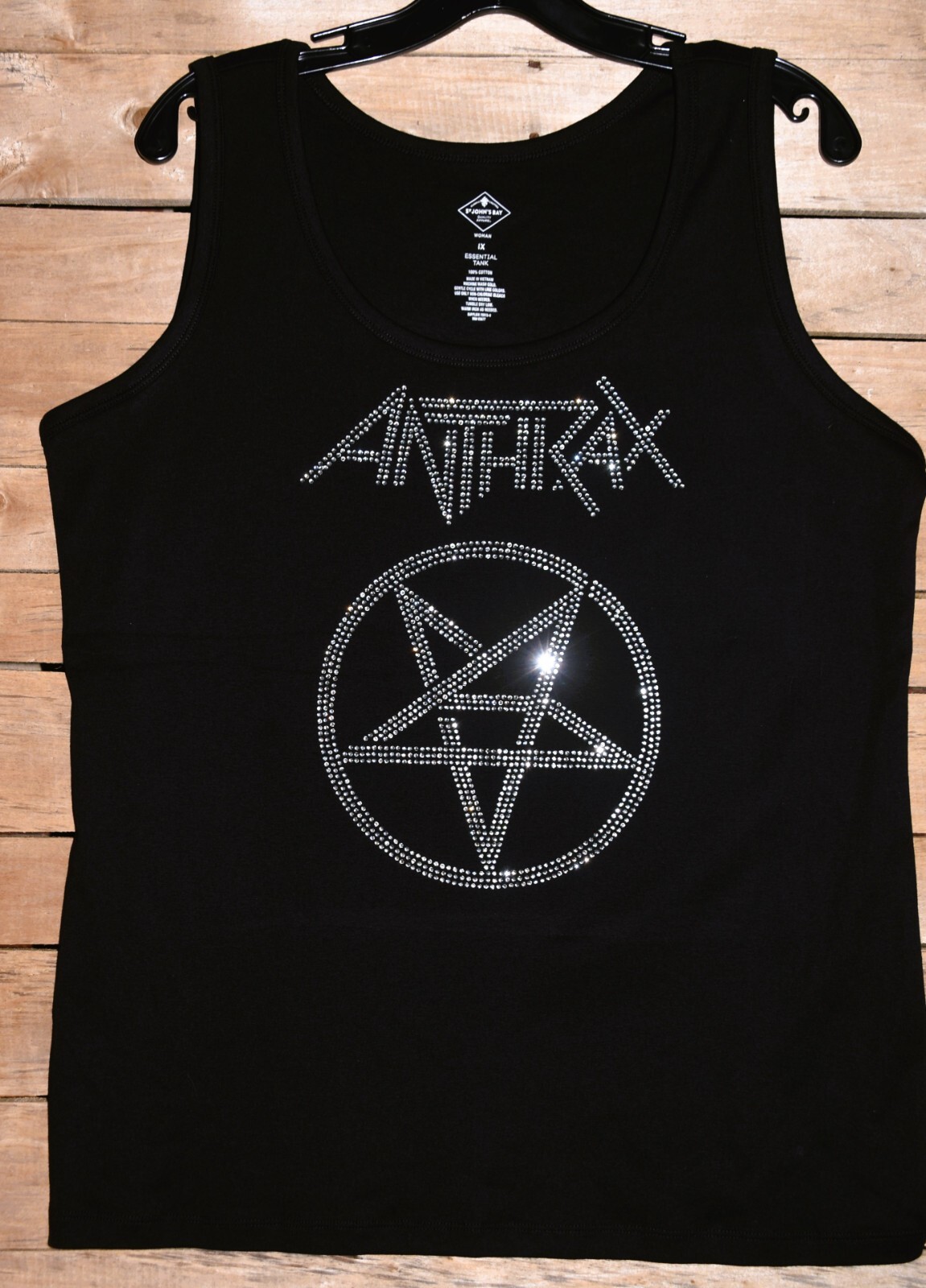 Anthrax rhinestone bling shirt or tank XS S M L XL XXL 1X 2X 3X 4X 5X