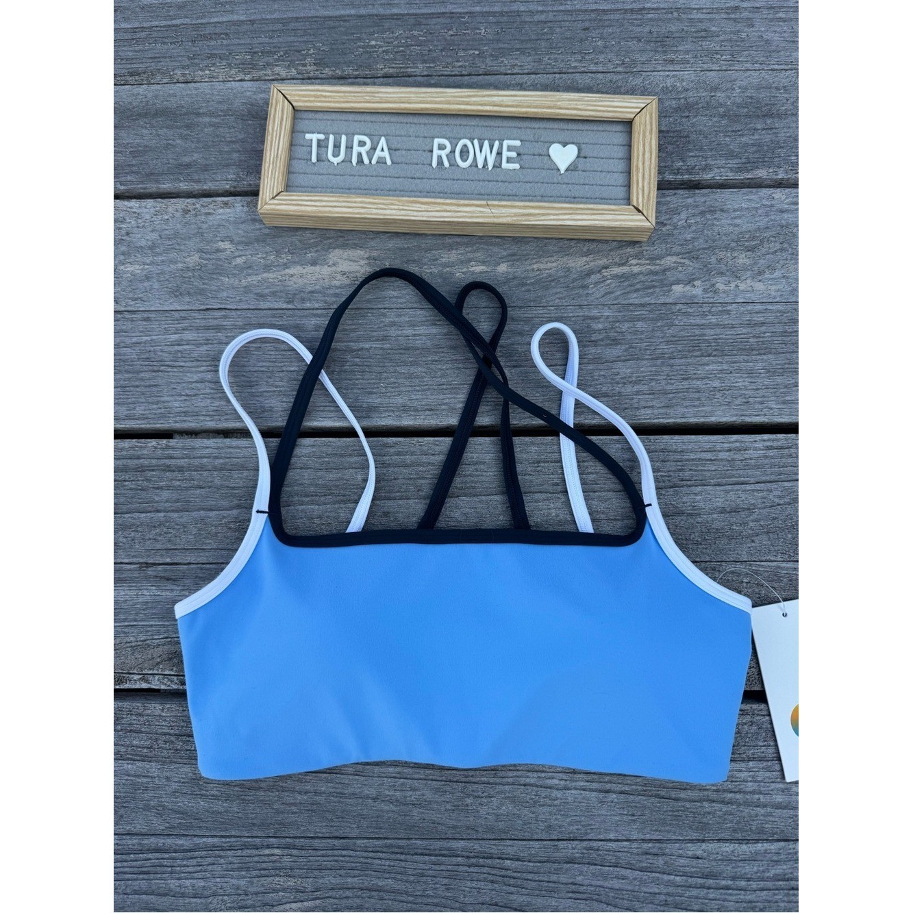 VUORI Daily Layered Bra Oasis Blue Women’s Size Small NWT 💙
