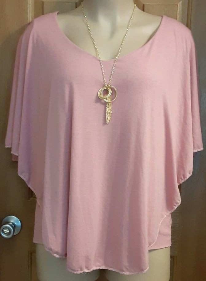Rouge Scoop Neck Tank With Overblouse and Necklace Green Gray Black 3X Pink 4X