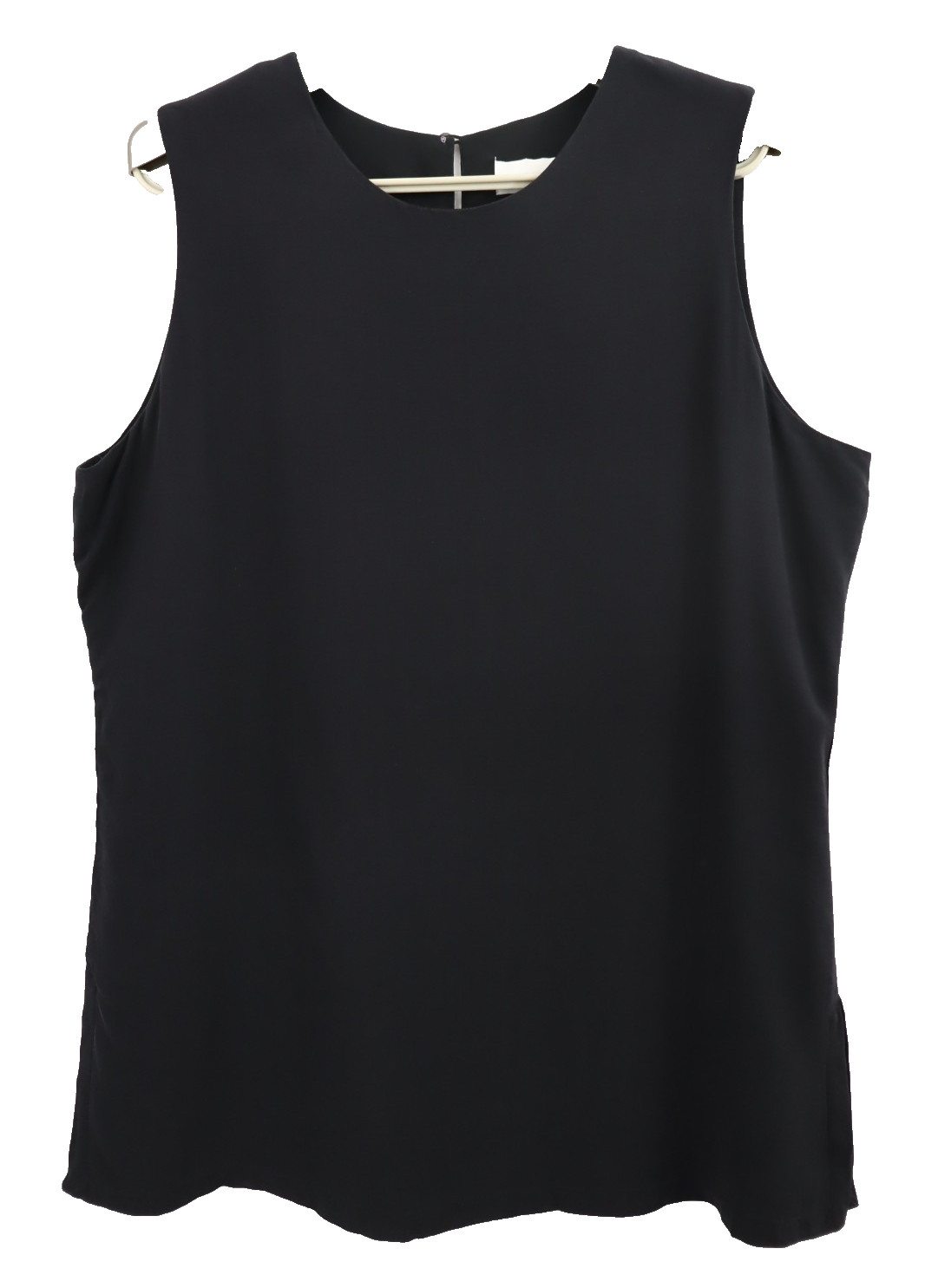CASUAL CORNER Women’s 100% Silk Tank Top Fully Lined Solid Black Size 12