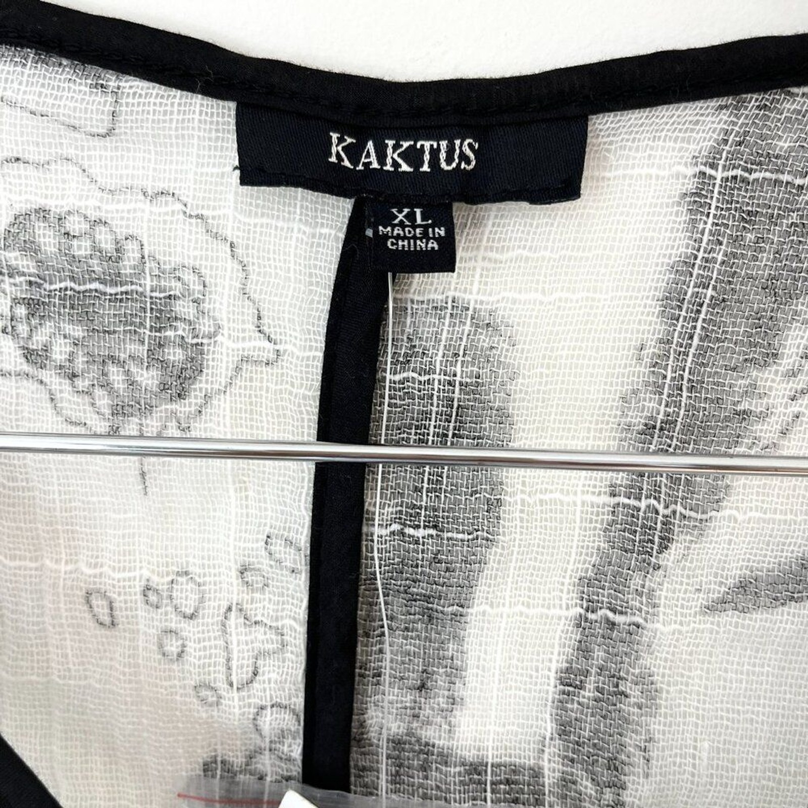 Kaktus Abstract Artsy Linen Cotton Tunic Top Lagenlook Boho Sharkbite XL NWT