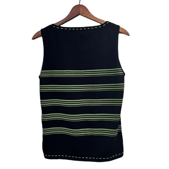 Tahari Silk Cotton Blend Sleeveless Top