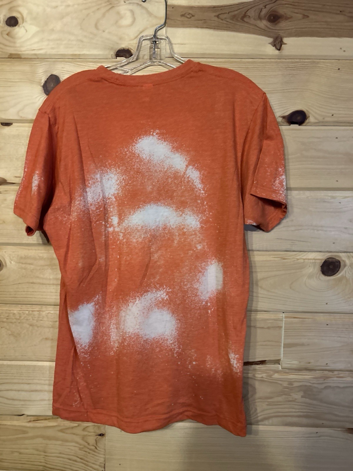 Tultex Pumpkin Graphic Tee Large Orange Bleached Aztec Western Halloween