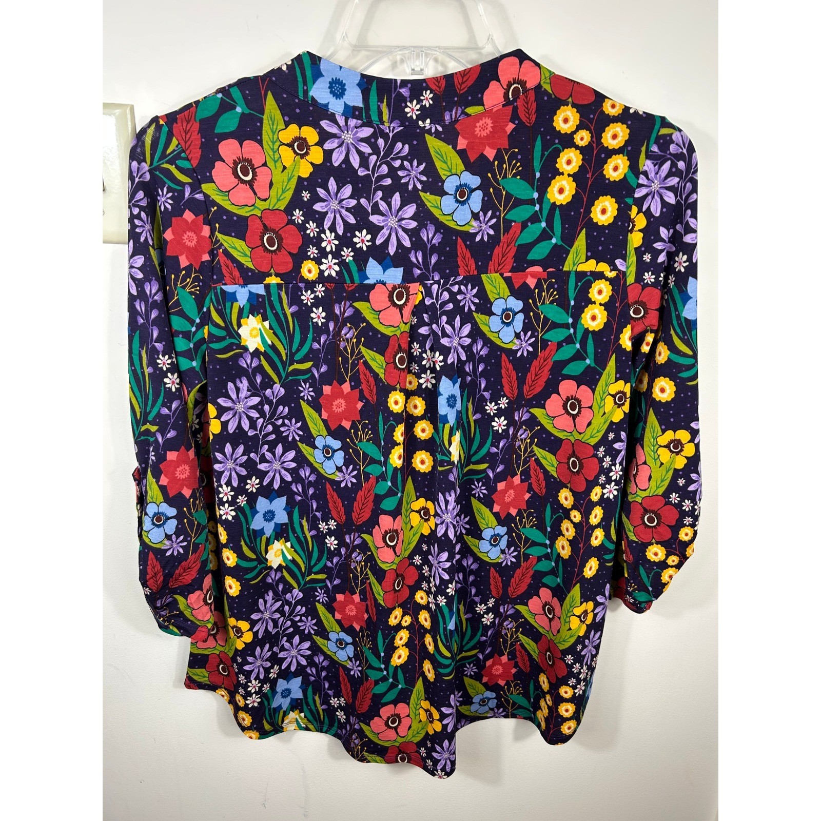 Dear Scarlett Blouse Women S Purple Floral Lizzy Top NEW Garden Party Artsy Chic