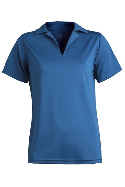 Edwards Style #5580 Woman’s Marina Blue Flat Knit Polo Shirt Size: 2XL