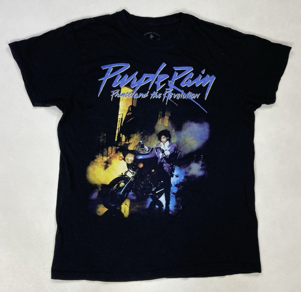 Prince And The Revolution Purple Rain Graphic T-shirt Women Medium Black Music