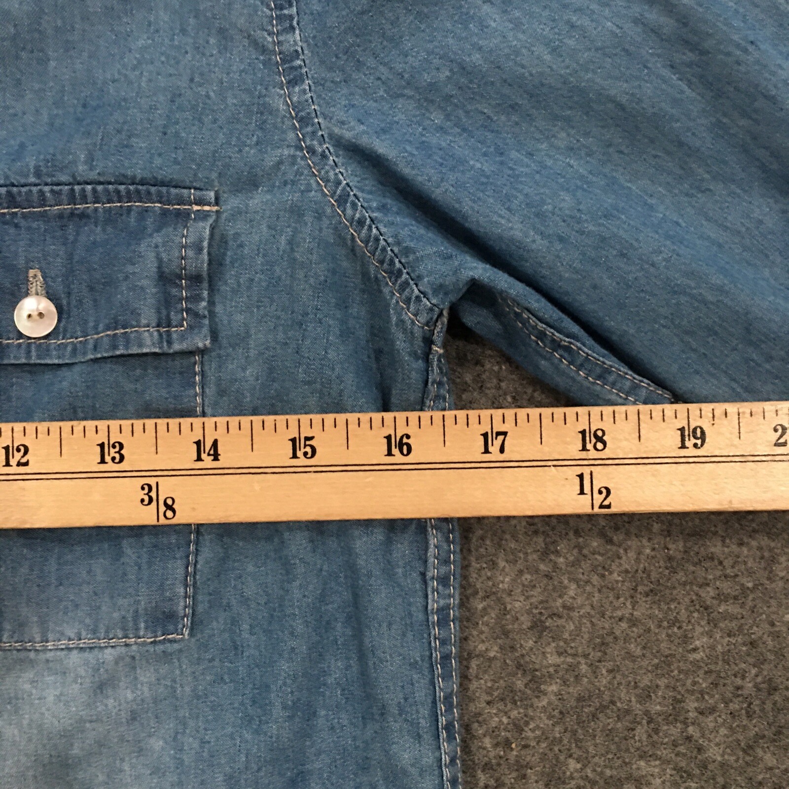 Charlotte Russe Women S Shirt Blue Denim Button Long Sleeve 100% Cotton Western