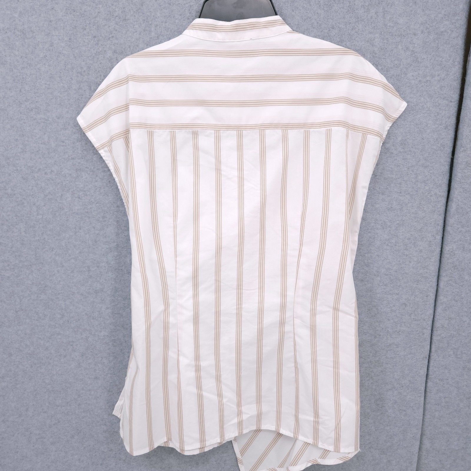 Tommy Hilfiger Striped Side Tie Cap Sleeve Button Front Blouse Womens XS NWT