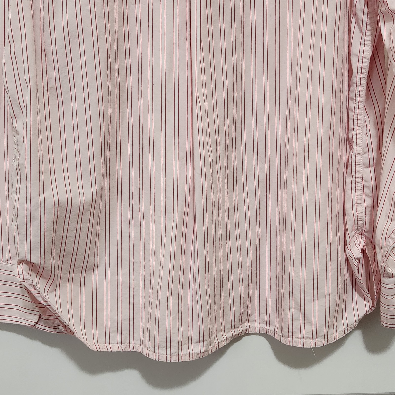 J Crew Women’s 14 Classic Poplin Pink Striped Button Up Shirt Longsleeve BG290