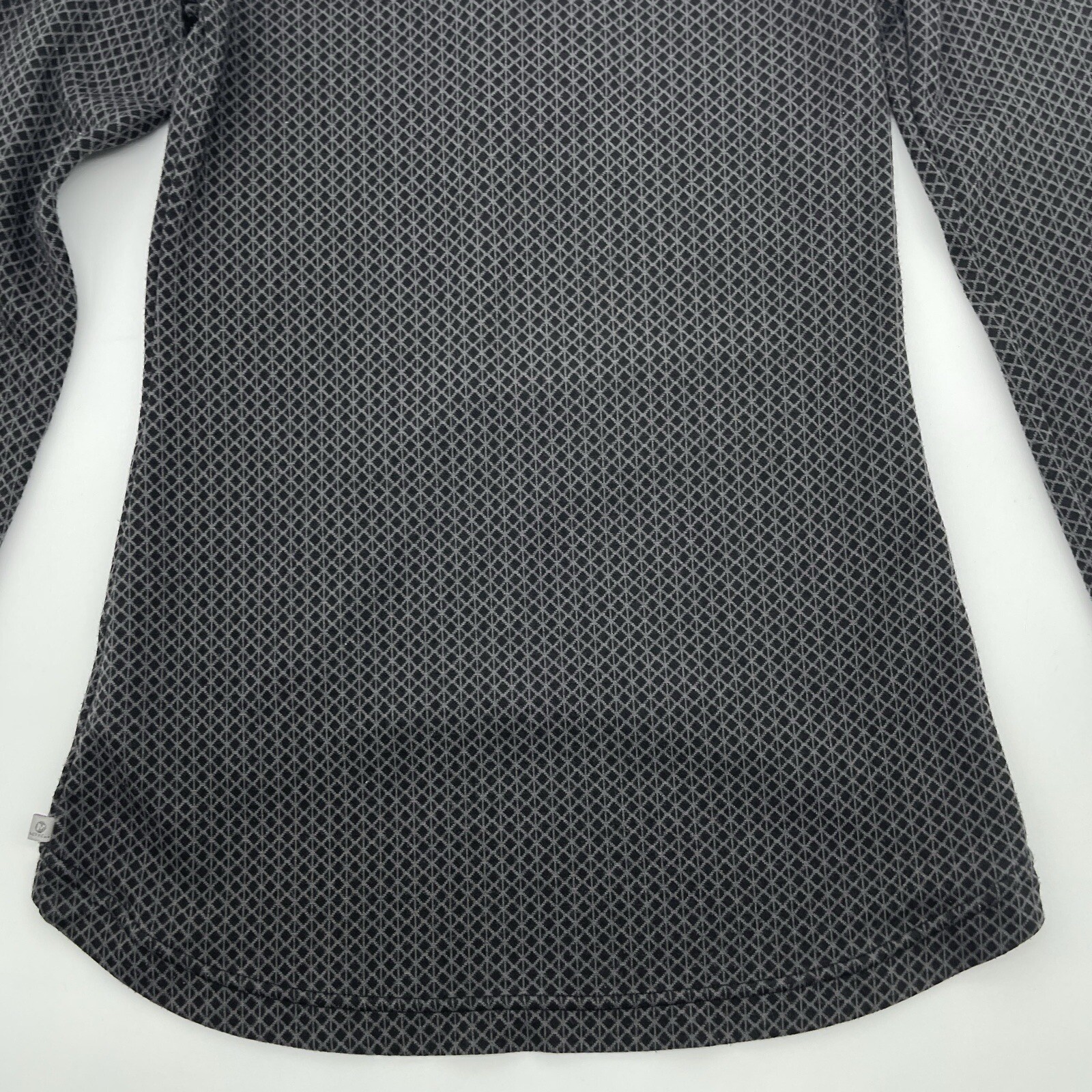 XS Extra Small Merrell Pullover Long Sleeve Top Gray Indira Mock Neck Henley
