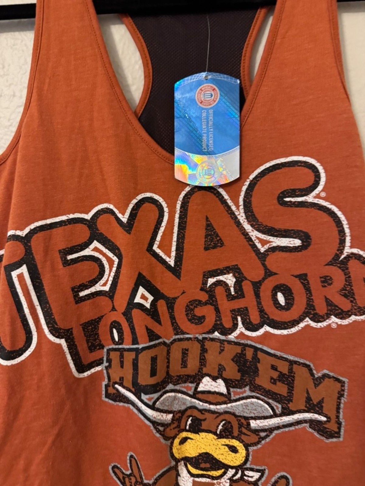 Majestic Section 101 Texas Longhorns Bevo Tank Top Reversible Size XS
