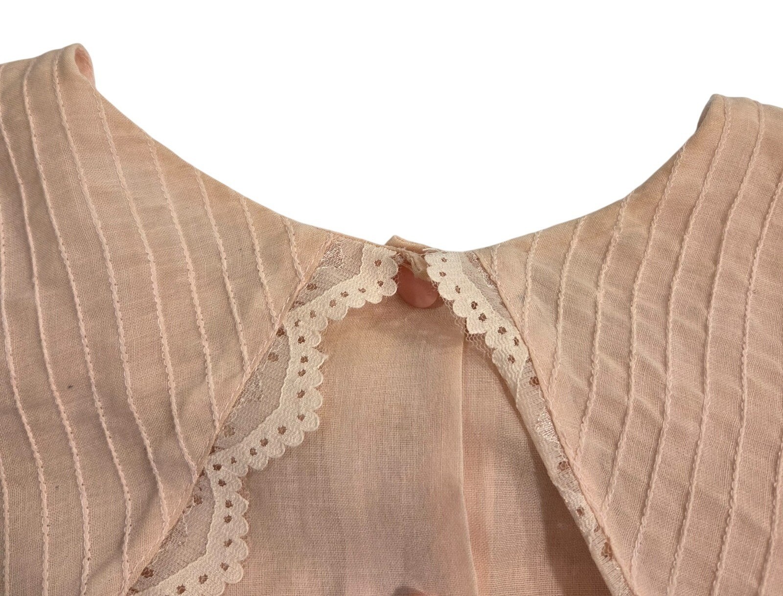 Vtg 50s Cape Collar Blouse S Coquette Cottagecore Prairie Grandma Granny